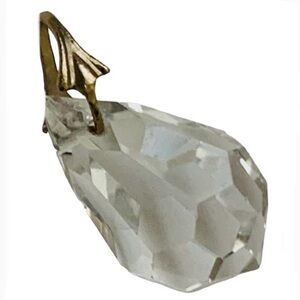 Vintage Faceted Gemstone Clear Crystal or Glass Prism Pendant for Necklace 1”
